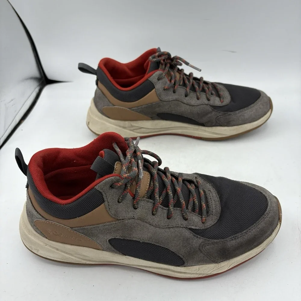 Columbia Hiking Shoes Mens Size 9.5 Pivot Mid Gray Camp Trail Leather